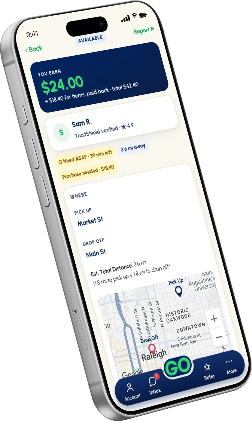 Gopher Go app — request details