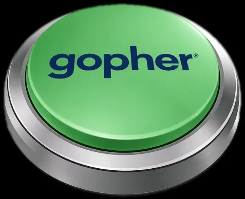 The green Gopher button