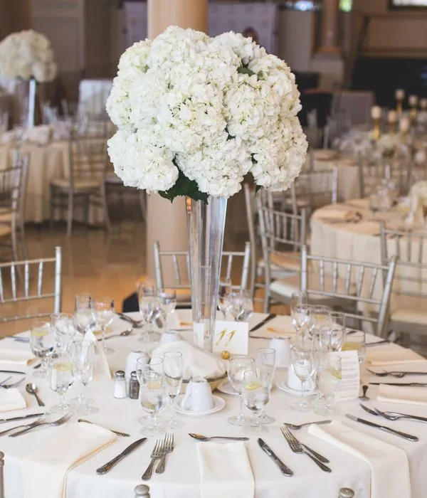 Event staff setting up a venue
