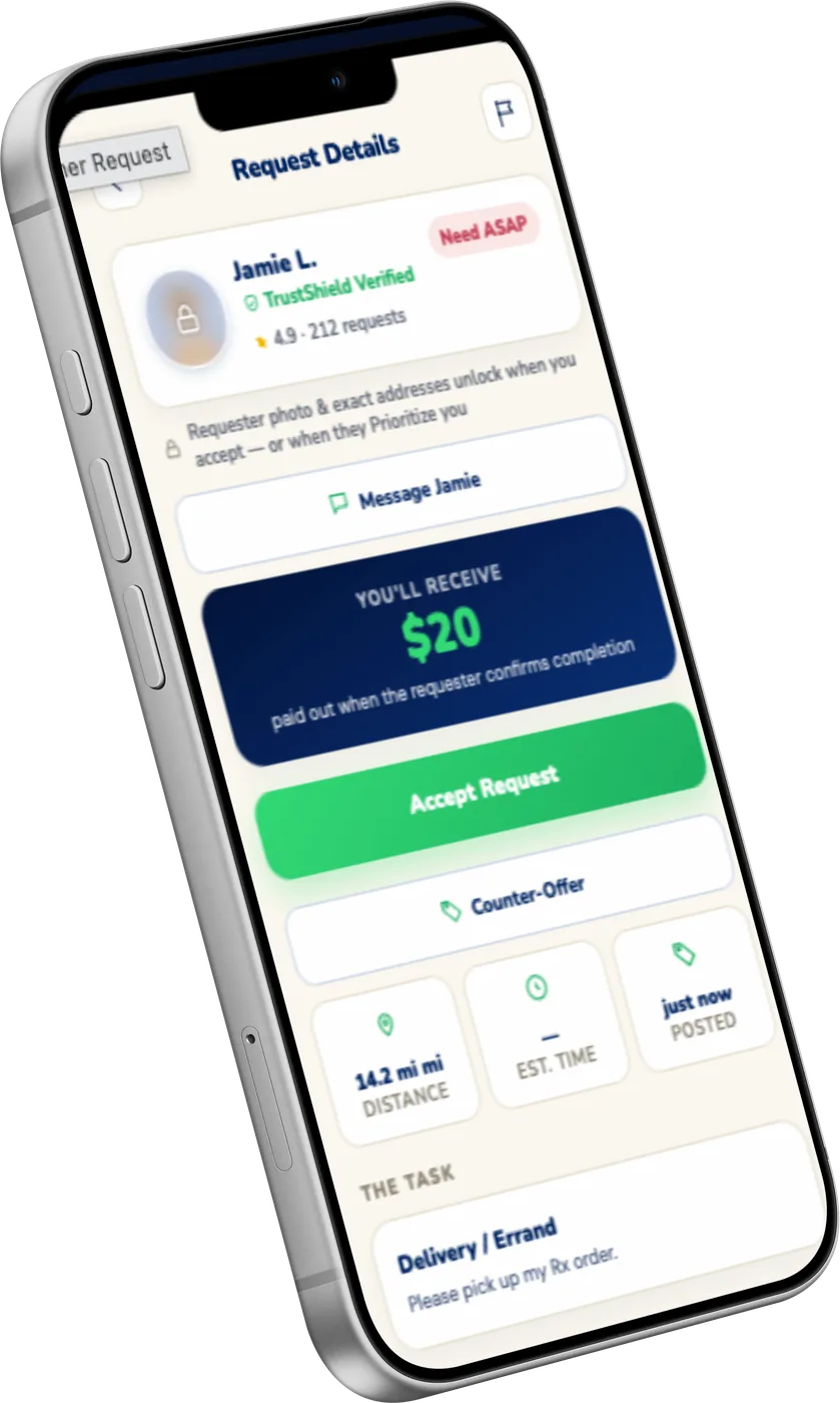 Gopher Go app — request details